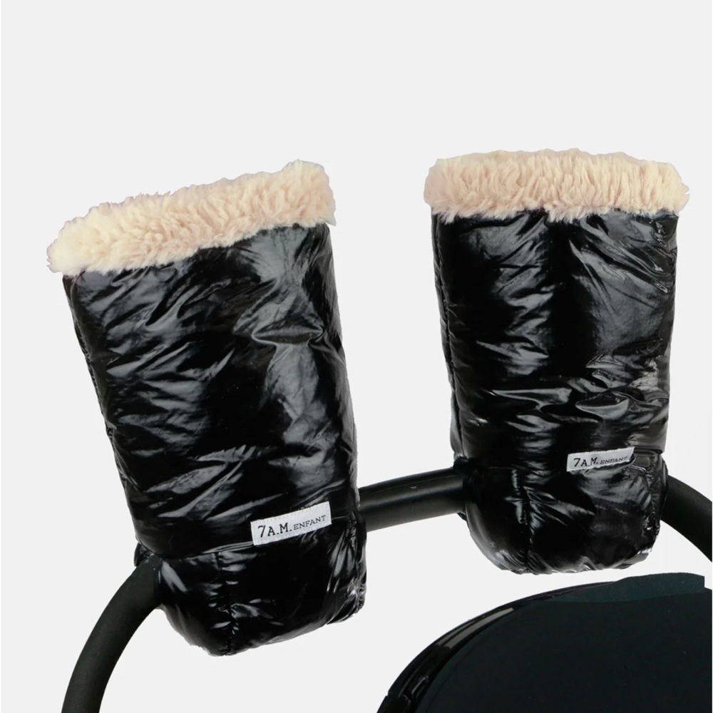 7 A.M. Enfant Black Stroller Hand Muffs